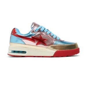 Bape Multicolor Sneakers - Red, Blue, Gold